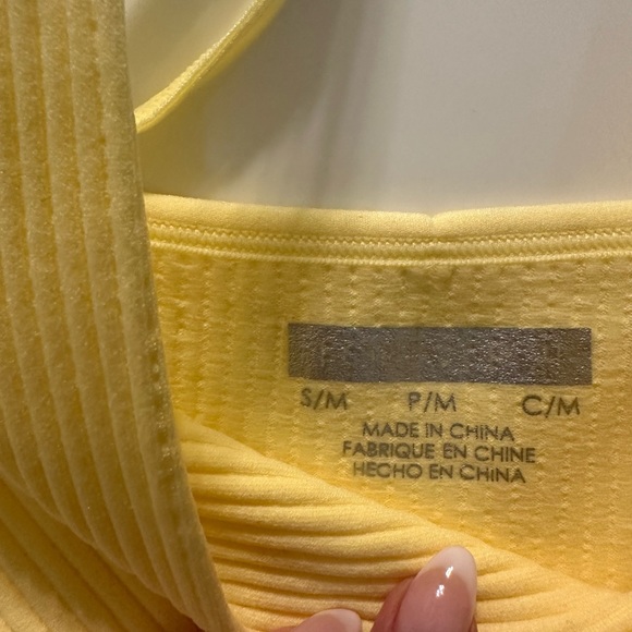 Yellow Ribbed Crop Top - Picture 5 of 5